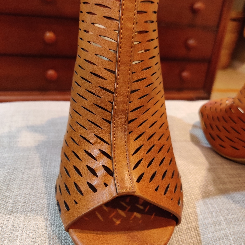 Brown leather shoes
